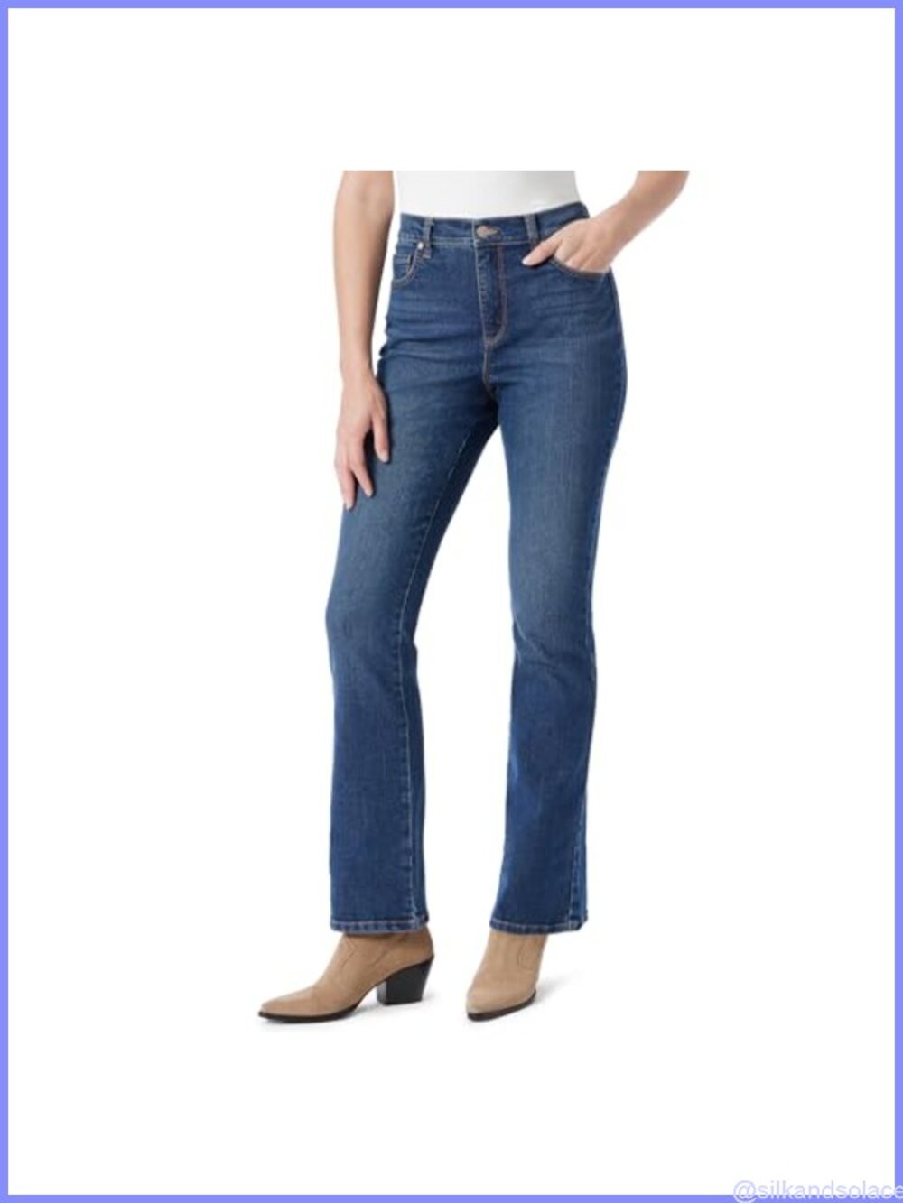 Gloria Vanderbilt Women's Amanda Bootcut High Rise Stretch Jeans Size 12